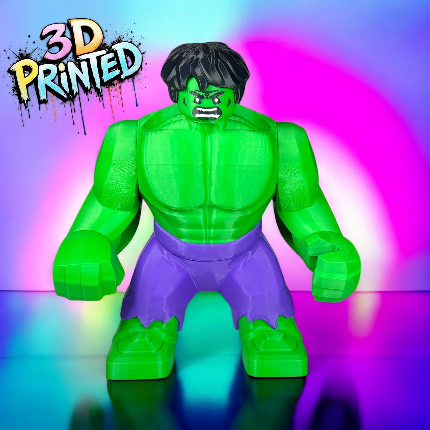 Superhero Brick Buddy 3D Printed Custom Brick Figure Colossal Green Guardian!