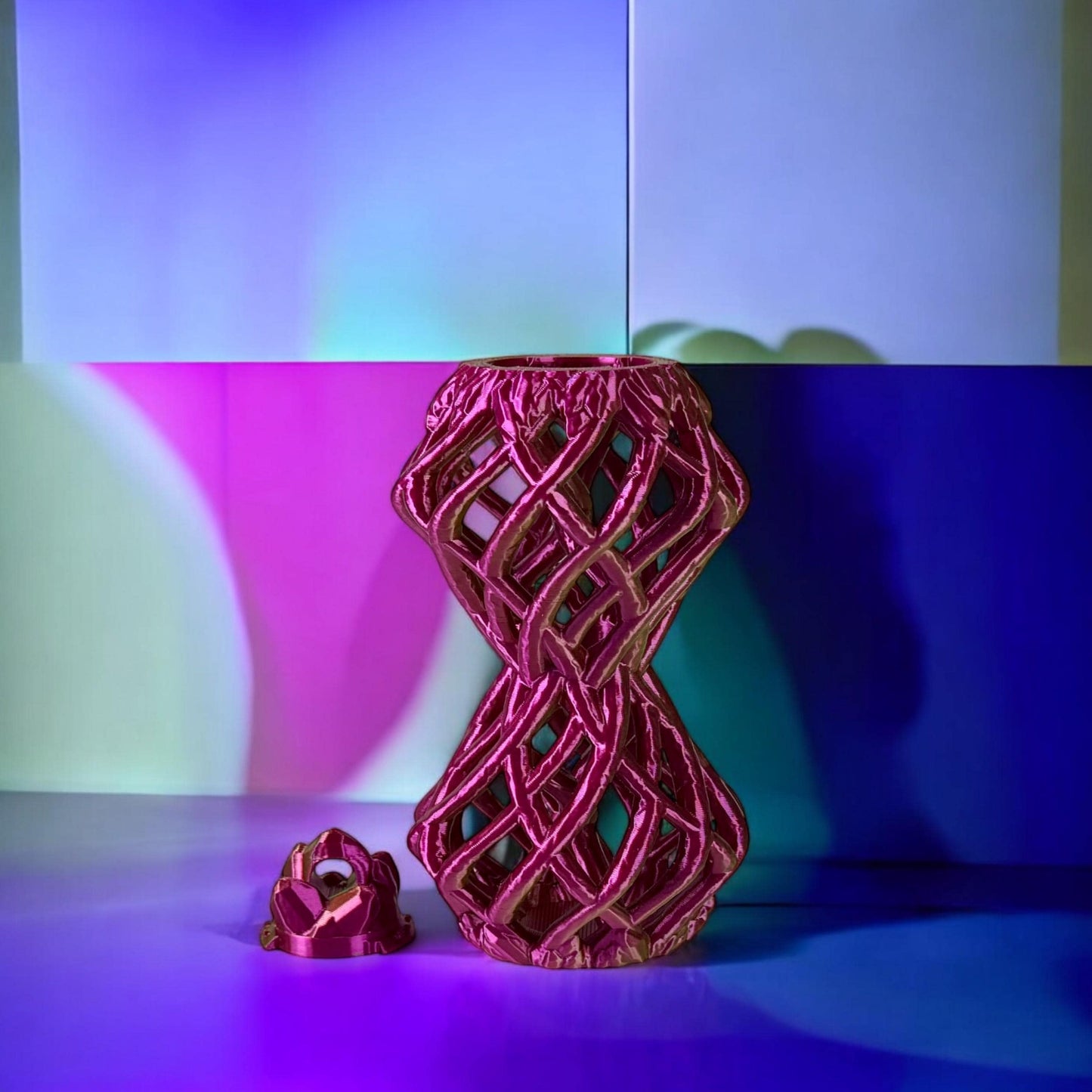 Unique 3D-Printed Hourglass Dice Tower for Tabletop Gaming Dice Roller Double Tumble Perfect Gift for Gamers and D&D Enthusiasts