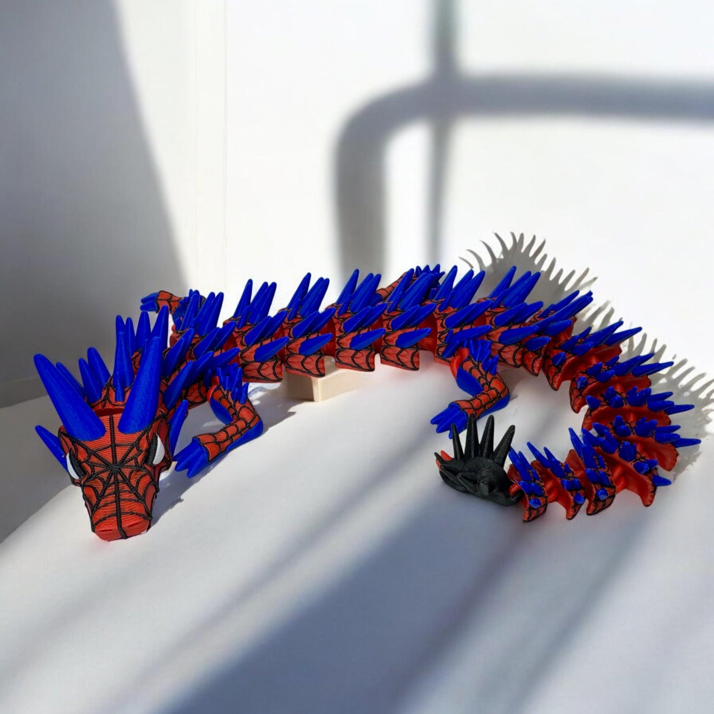 Spider Dragon 3D Printed Articulating Web-Themed Fantasy Fidget Toy Superhero Collectible & Desk Companion Unique Superhero Gift
