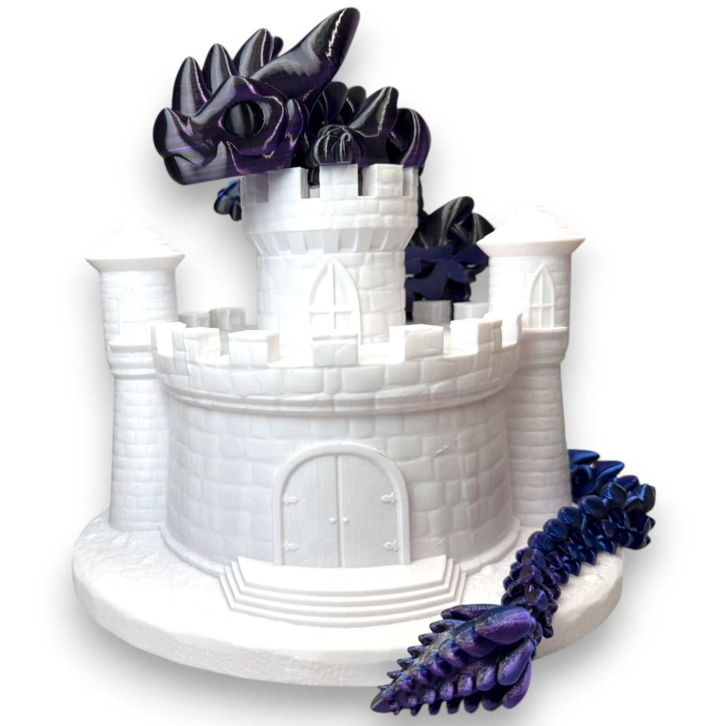 Horned Dragon 3D printed Articulating Dragon Toy Unique Kids Room Decor Handmade Dragon CMan Cave Game Room Art Figurines DnD Office Art