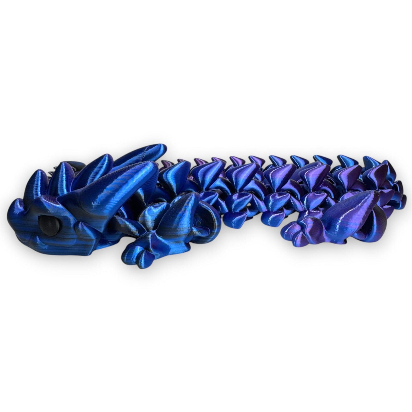 Horned Dragon 3D printed Articulating Dragon Toy Unique Kids Room Decor Handmade Dragon CMan Cave Game Room Art Figurines DnD Office Art