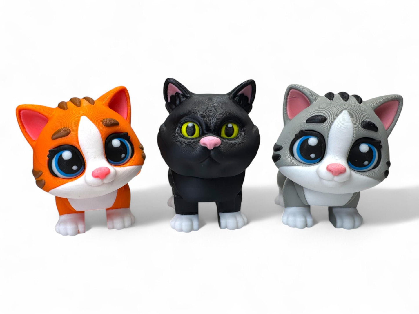 Flexi Ginger Cat Articulated Fidget Figurine British Shorthair Tabby Cat Cute Adorable Party Favors Classroom Gifts and Fidgets Cat Lover