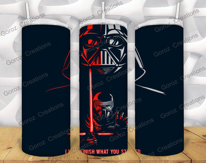 Tumbler, Custom Tumbler, Skinny Tumbler, Custom Drinkware, Sublimation Skinny Tumbler with Straw, 20 oz tumbler, Star Wars Tumbler, Coffee