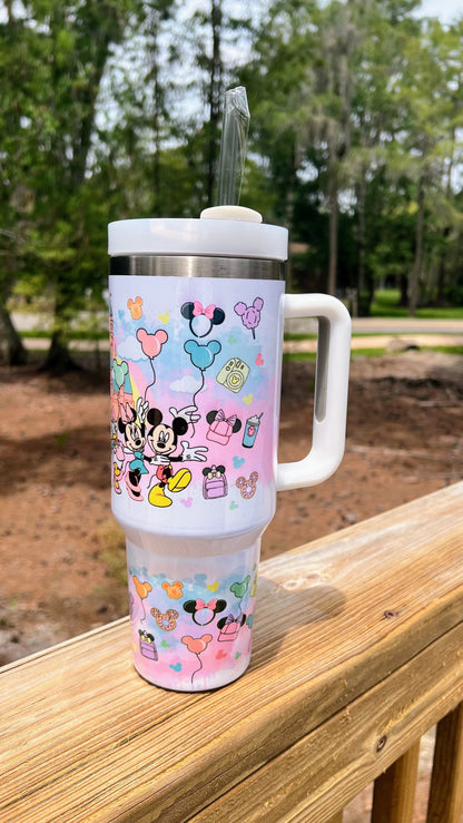 40oz Custom Tumbler | Theme Park Custom Tumbler | 40oz Sublimation Tumbler