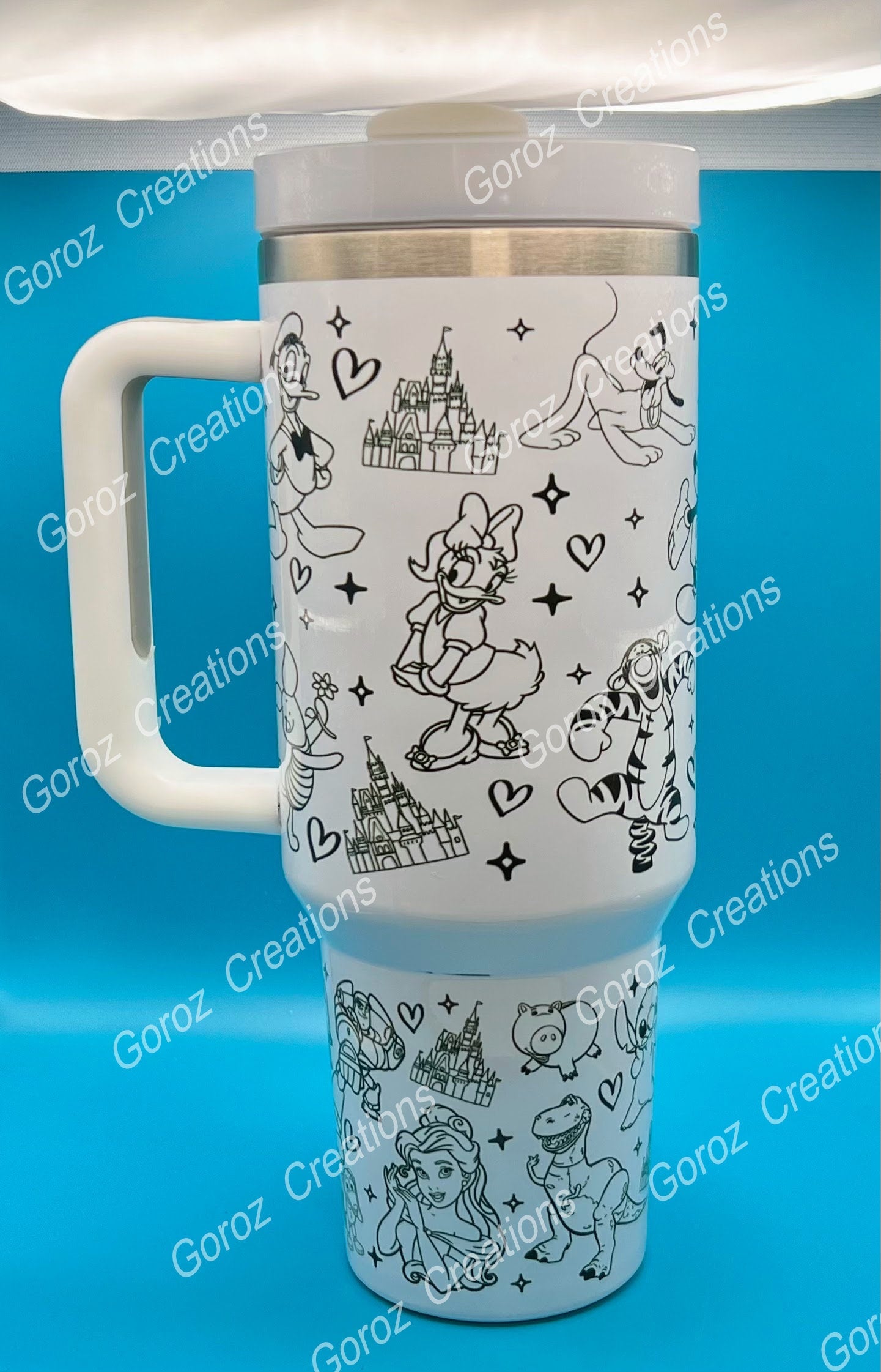 40oz Custom Tumbler | Theme Park Custom Tumbler | 40oz Sublimation Tumbler | Cute Characters Tumbler / Characters Tumbler | Stanley Dup