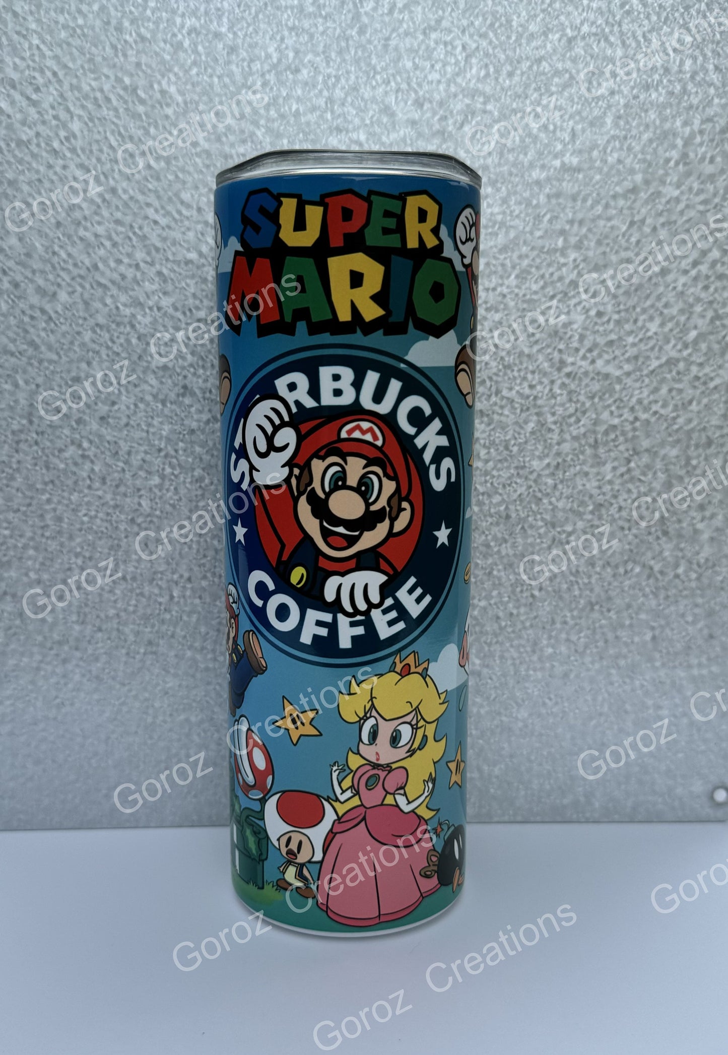 Kids Tumbler Video Game 20oz Tumbler Kids Birthday Gift Super Mario Bros Tumbler Coffee Tumbler Gaming Themed Cup Super Mario