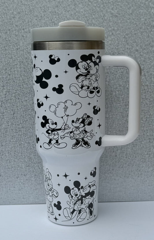 40oz Quencher Theme Park Tumbler CartoonTumbler Magic Theme Park Cute Characters Tumbler Stanley Dup Valentin Day Gift For Theme Park Lover