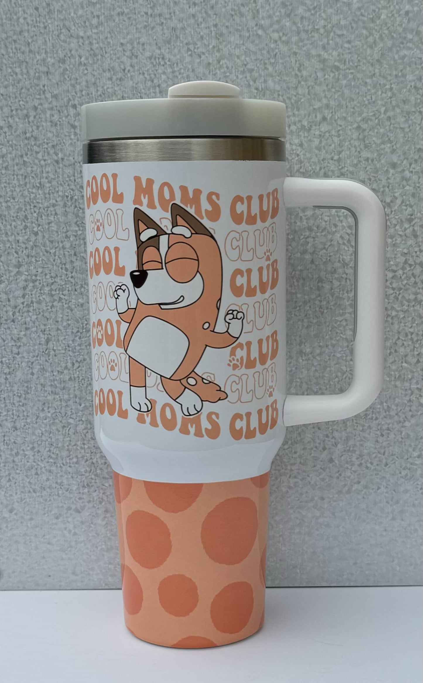 40oz Quencher Tumbler Blue Dog Mum Cartoon Cool Moms Club Tumbler Mum Tumbler Blue Heeler Stanley Dup Mother's Day Gift