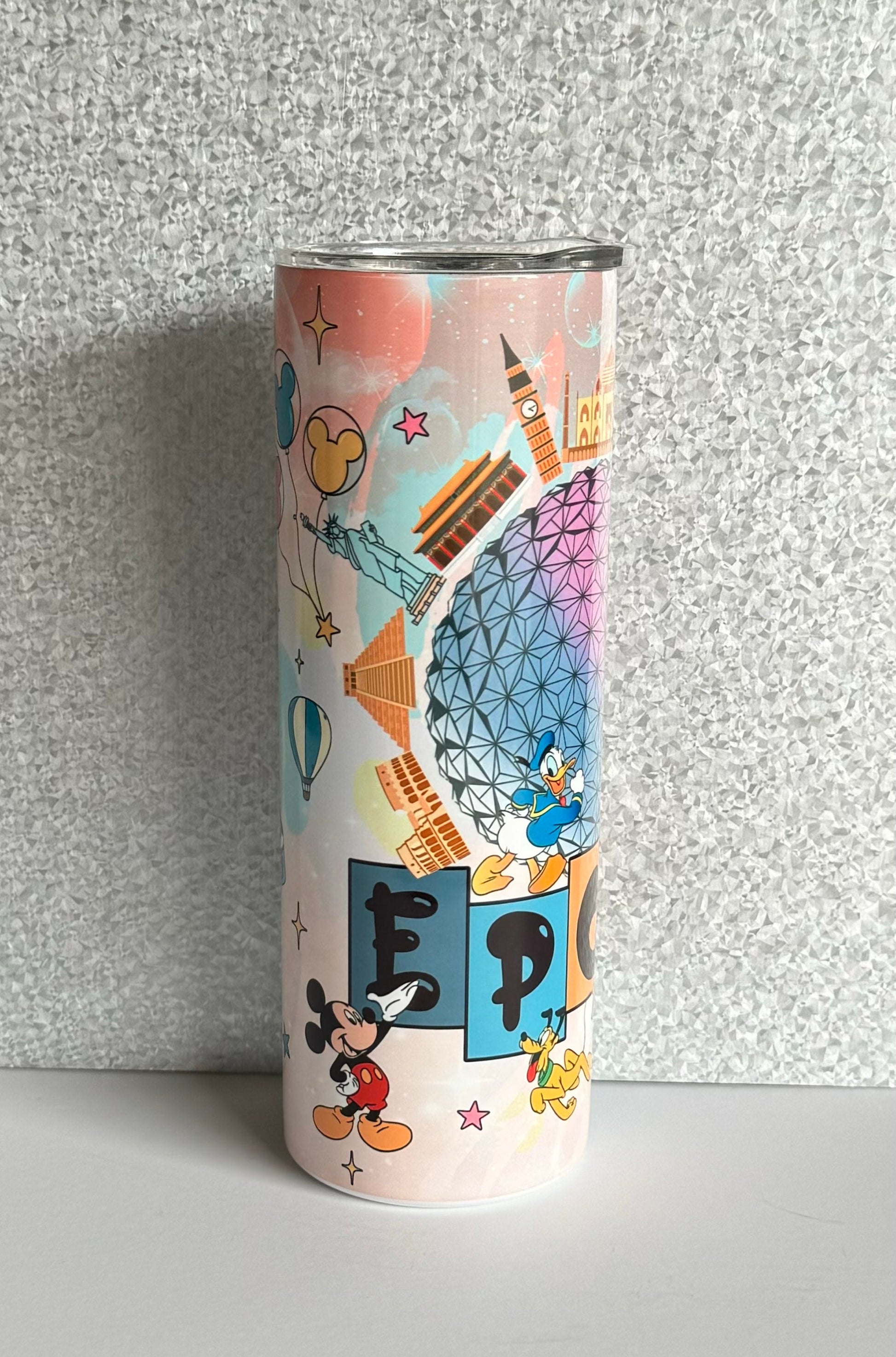 Theme Park 20oz Custom Tumbler Magic Theme Park Lover 20oz Sublimation Tumbler Cute Cartoon Characters 20oz Tumbler Birthday Gift