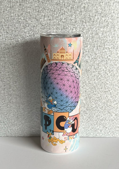 Theme Park 20oz Custom Tumbler Magic Theme Park Lover 20oz Sublimation Tumbler Cute Cartoon Characters 20oz Tumbler Birthday Gift