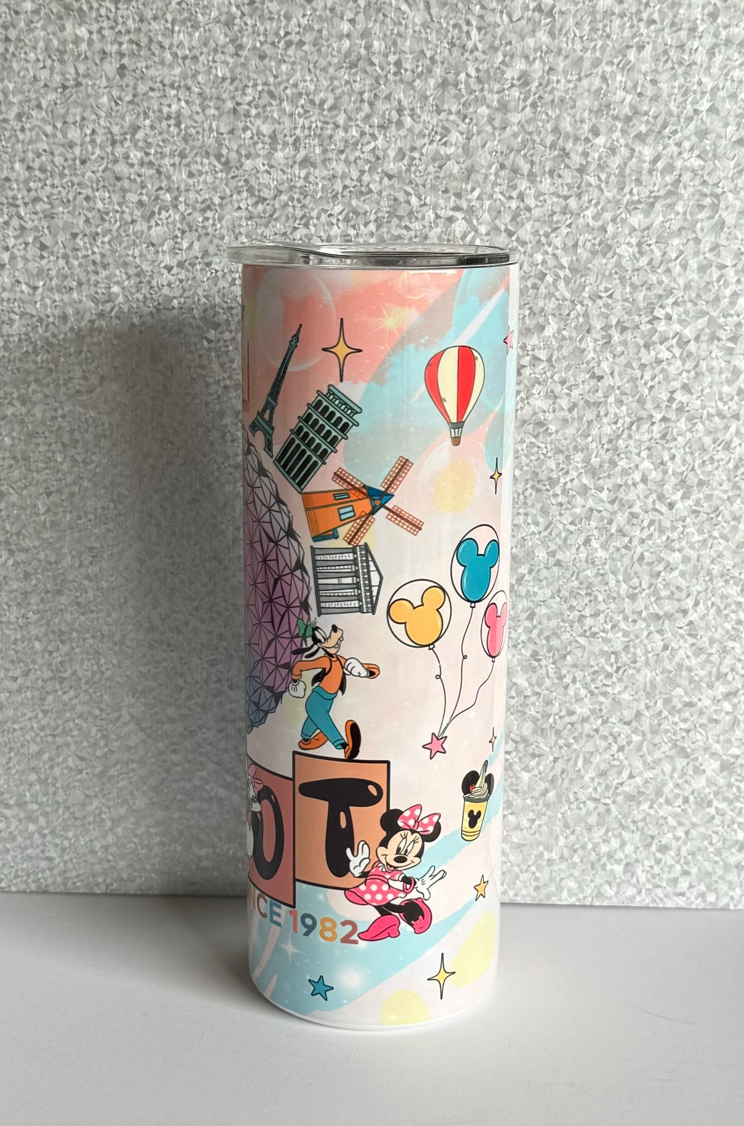 Theme Park 20oz Custom Tumbler Magic Theme Park Lover 20oz Sublimation Tumbler Cute Cartoon Characters 20oz Tumbler Birthday Gift