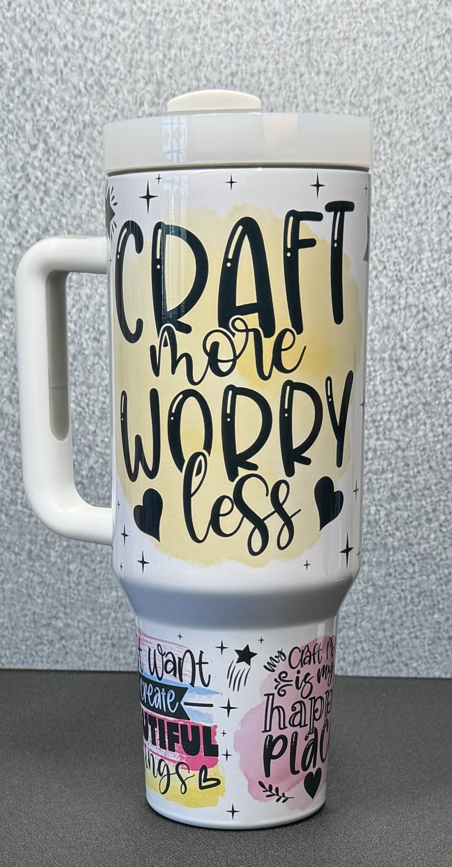 40oz Crafting Tumbler Stanley Dupe Crafting Life Mother's Day Gift Gift Idea Crafting Gift for Wife Crafting Lover Crafting Gift for Mother