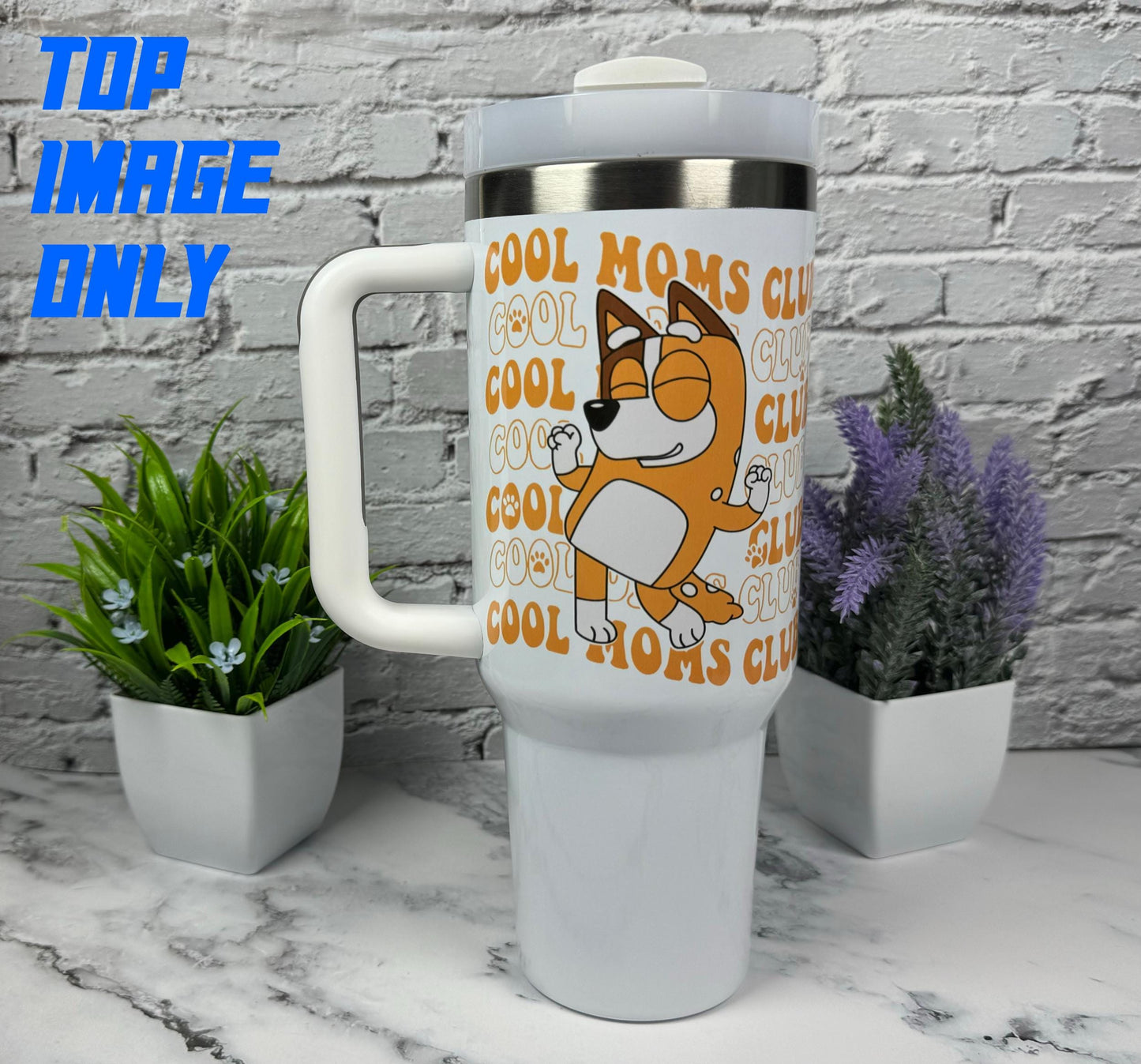 40oz Quencher Tumbler Blue Dog Mum Cartoon Cool Moms Club Tumbler Mum Tumbler Blue Heeler Stanley Dup Mother's Day Gift