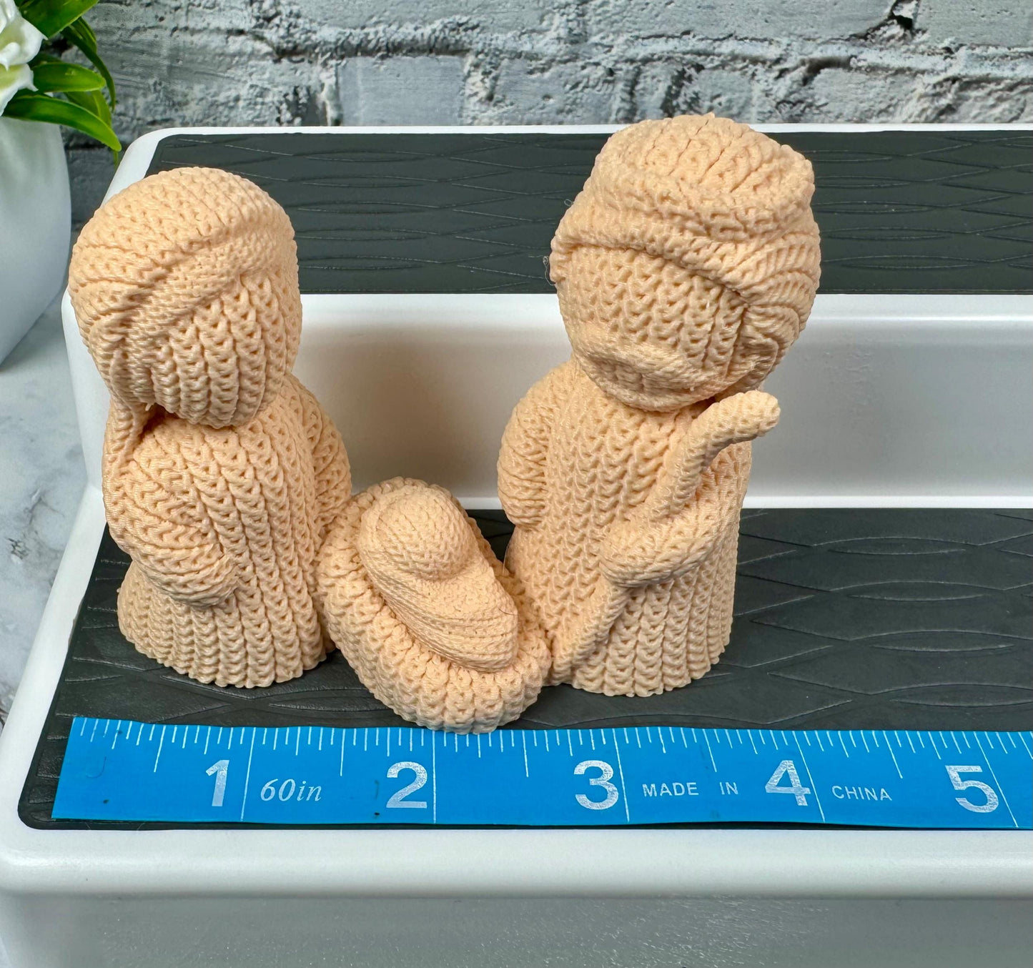 Knitted Nativity Scene Christmas Crib Figurine Cute Holiday Decor 3D Printed Xmas Decorations Secret Santa Gift