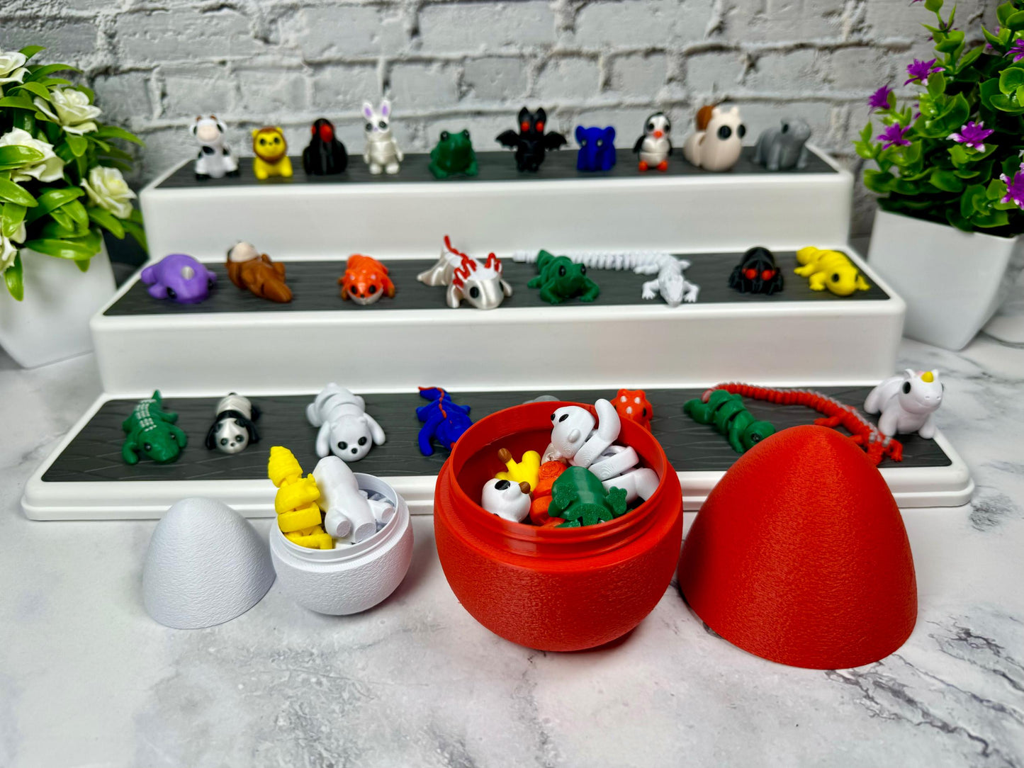 Mystery Animal Packs 3D Printed Articulating mini Animals Party Favors Mystery Egg Fun Stress Relief Fidget Party Packs Pocket Pets Wigglets