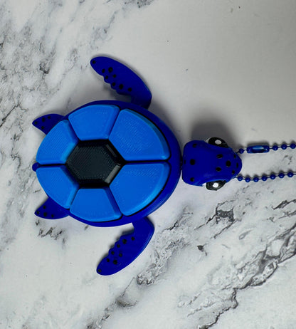 Fruit Turtle Keychain Fidget Clickers - Blueberry Clicky Fidget Keychain 3d Printed Sensory Toy Backpack Charm Stocking Stuffer