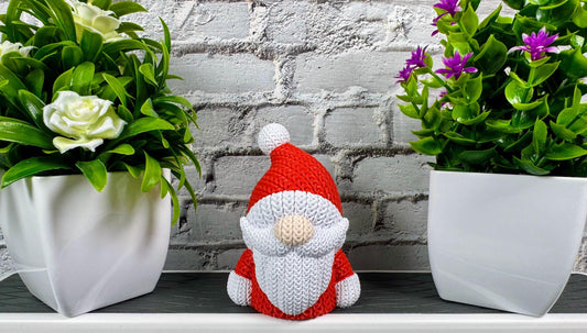 Knitted Santa Gnome 3D Printed Holiday Decor Christmas Decoration