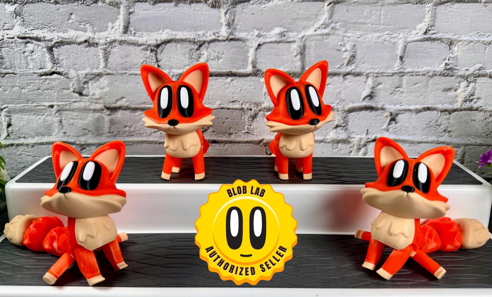 Cute Flexi Fox Fidget Toy Figurine 3D Printed Articulated Desk Buddy Unique Fox Figurine for Stress Relief Fidget Toy Cute Desk Critter