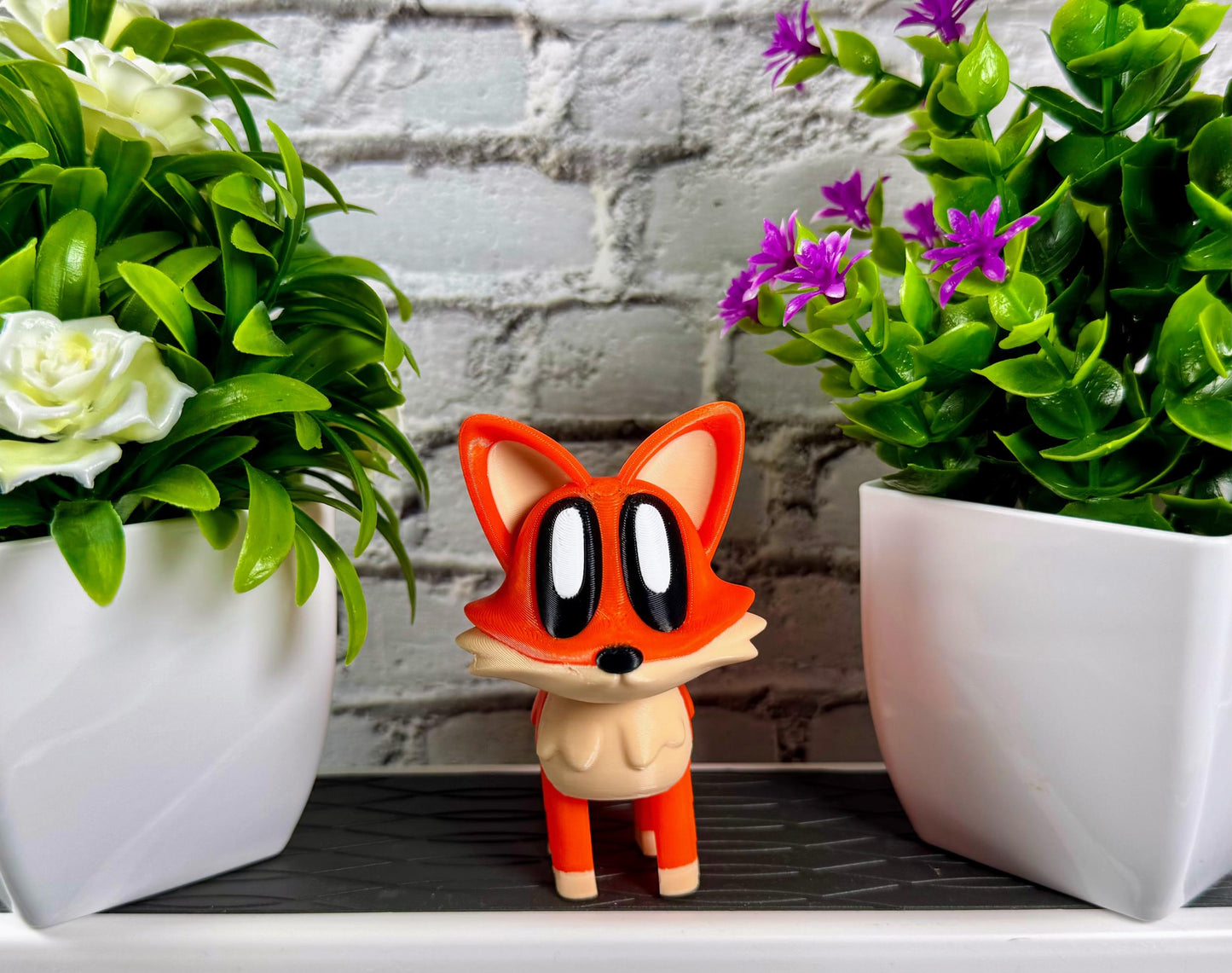 Cute Flexi Fox Fidget Toy Figurine 3D Printed Articulated Desk Buddy Unique Fox Figurine for Stress Relief Fidget Toy Cute Desk Critter