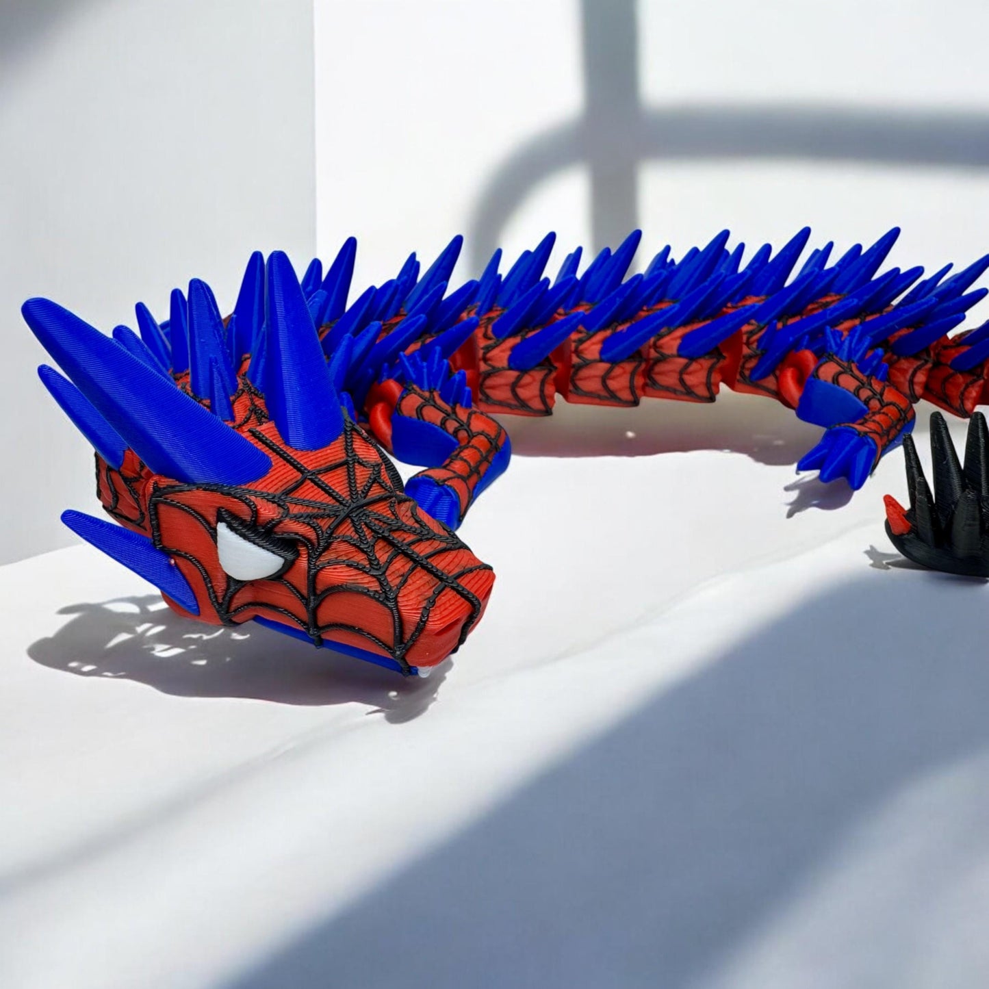 Spider Dragon 3D Printed Articulating Web-Themed Fantasy Fidget Toy Superhero Collectible & Desk Companion Unique Superhero Gift
