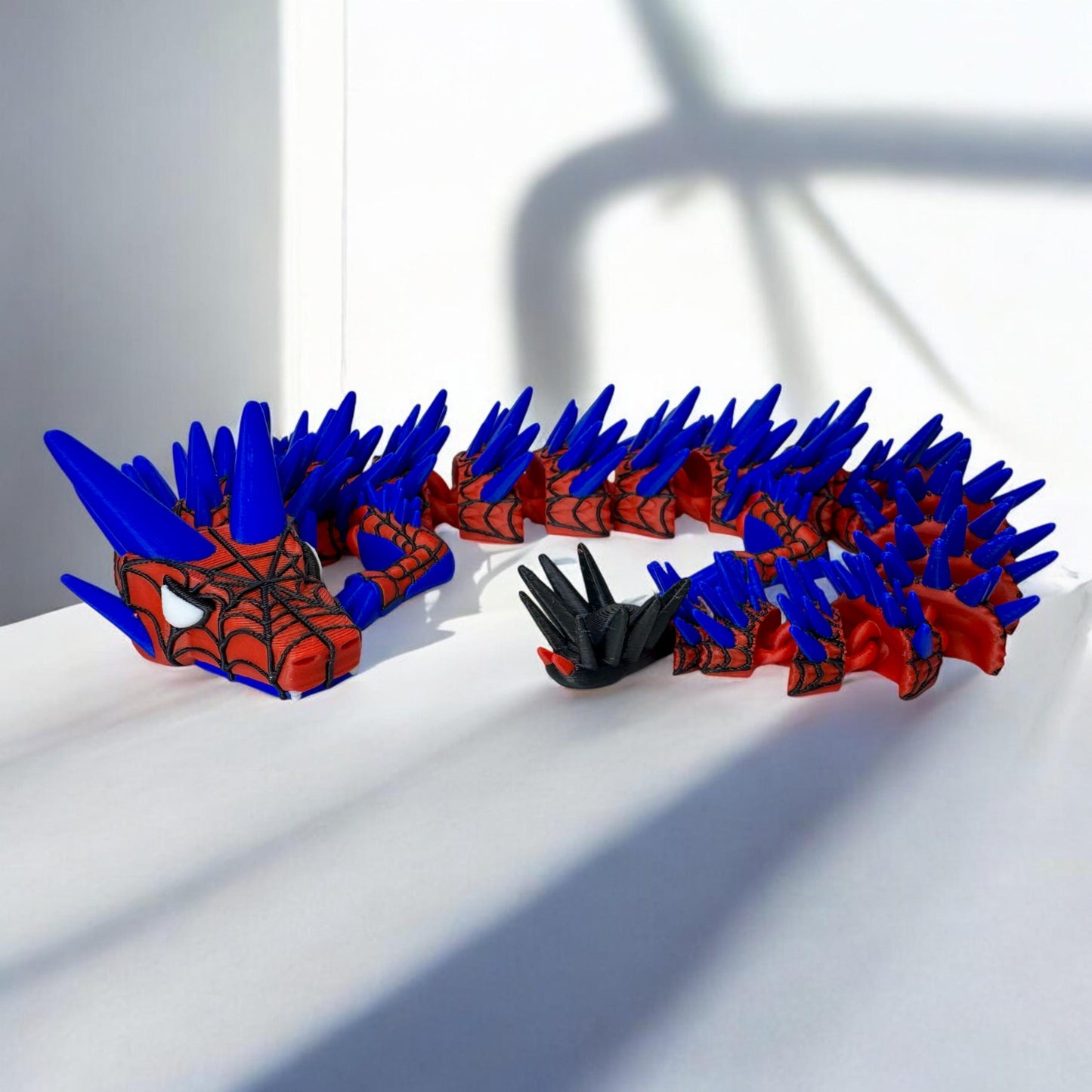 Spider Dragon 3D Printed Articulating Web-Themed Fantasy Fidget Toy Superhero Collectible & Desk Companion Unique Superhero Gift