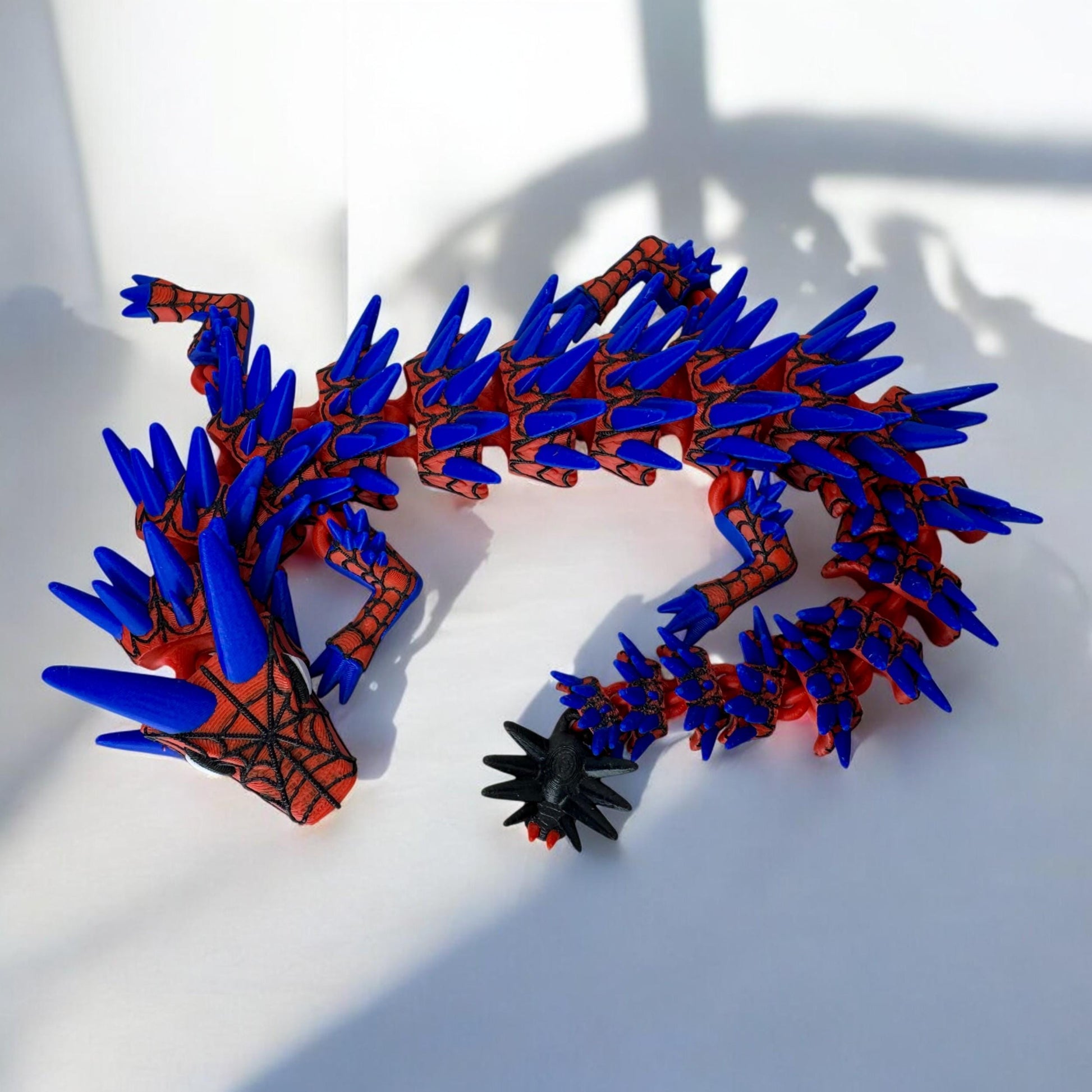 Spider Dragon 3D Printed Articulating Web-Themed Fantasy Fidget Toy Superhero Collectible & Desk Companion Unique Superhero Gift