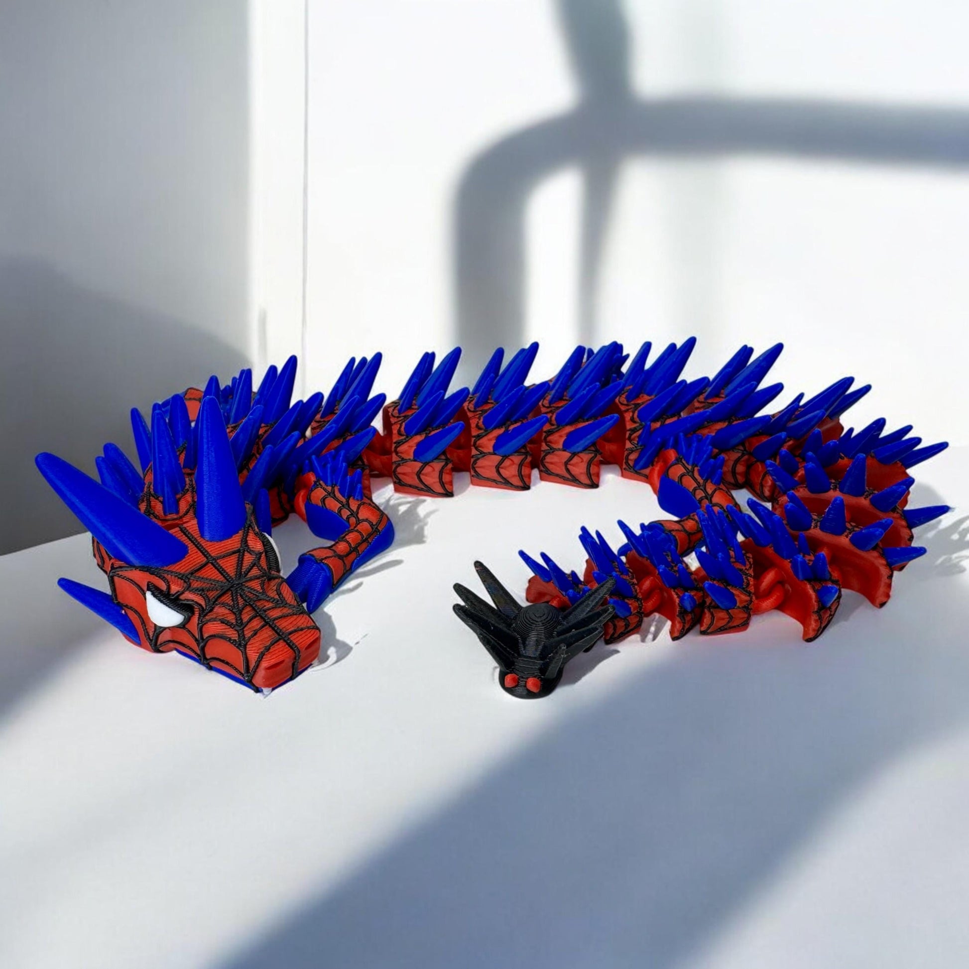 Spider Dragon 3D Printed Articulating Web-Themed Fantasy Fidget Toy Superhero Collectible & Desk Companion Unique Superhero Gift