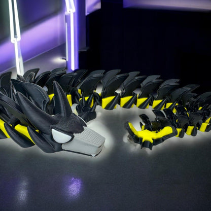 Bat Dragon 3D Printed Articulating Caped Crusader Dragon Fidget Toy Superhero Collectible & Desk Companion Unique Superhero Gift