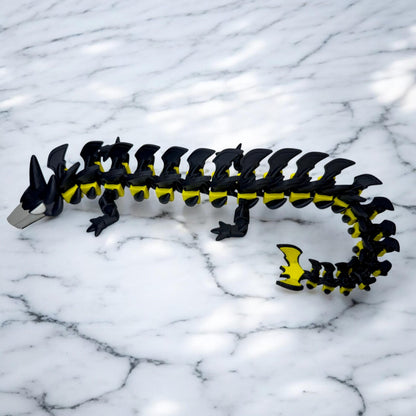 Bat Dragon 3D Printed Articulating Caped Crusader Dragon Fidget Toy Superhero Collectible & Desk Companion Unique Superhero Gift