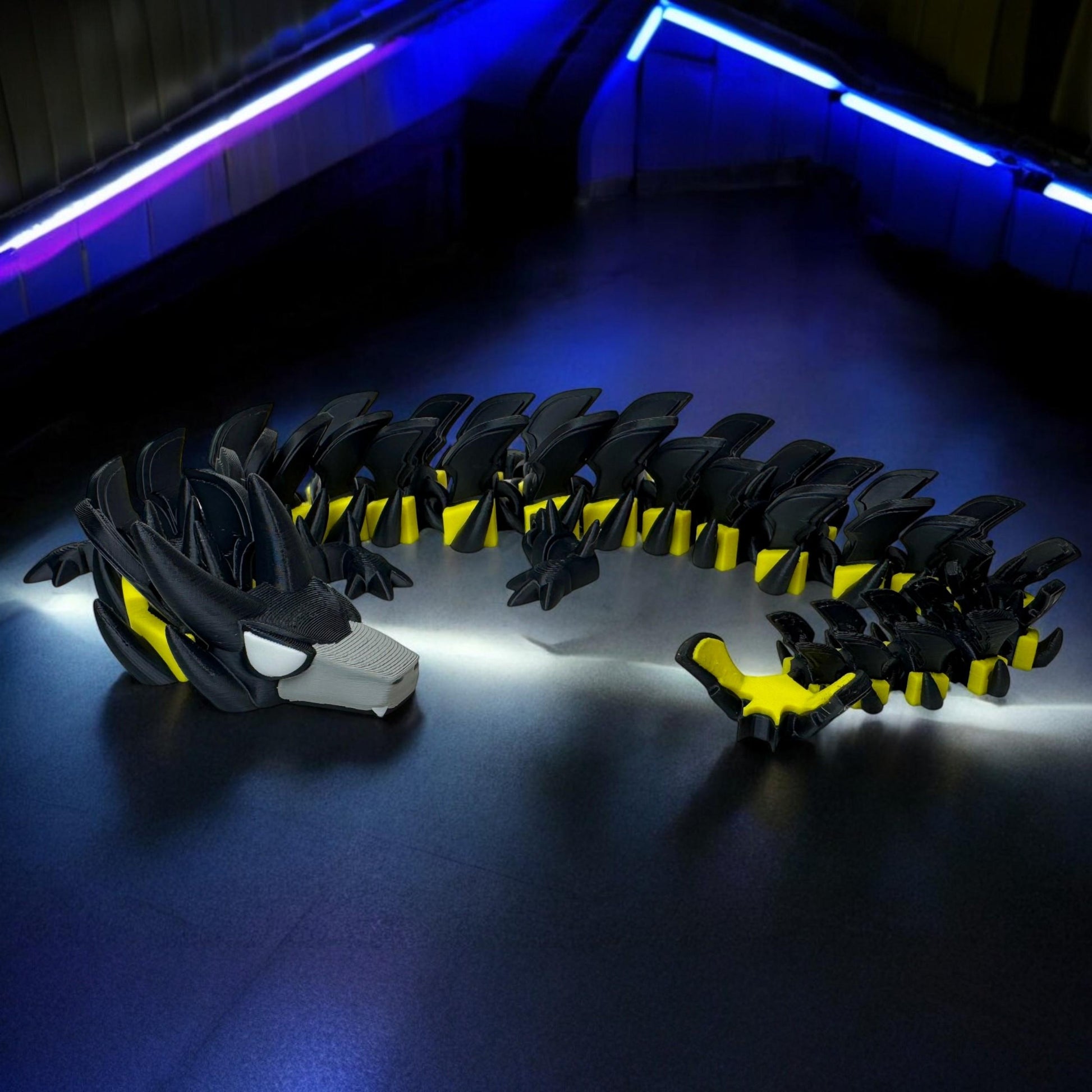 Bat Dragon 3D Printed Articulating Caped Crusader Dragon Fidget Toy Superhero Collectible & Desk Companion Unique Superhero Gift