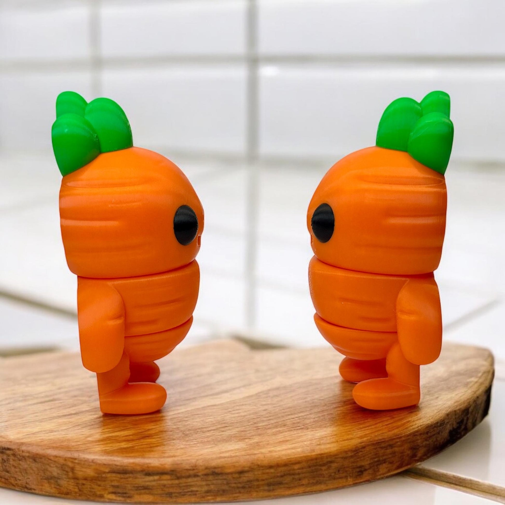 Easter Gift Basket Stuffer Filler Easter Carrot Toy Articulating Flexi Toy 3D Printed Fidget Easter Decoration Gift Desk Buddy Spring Party