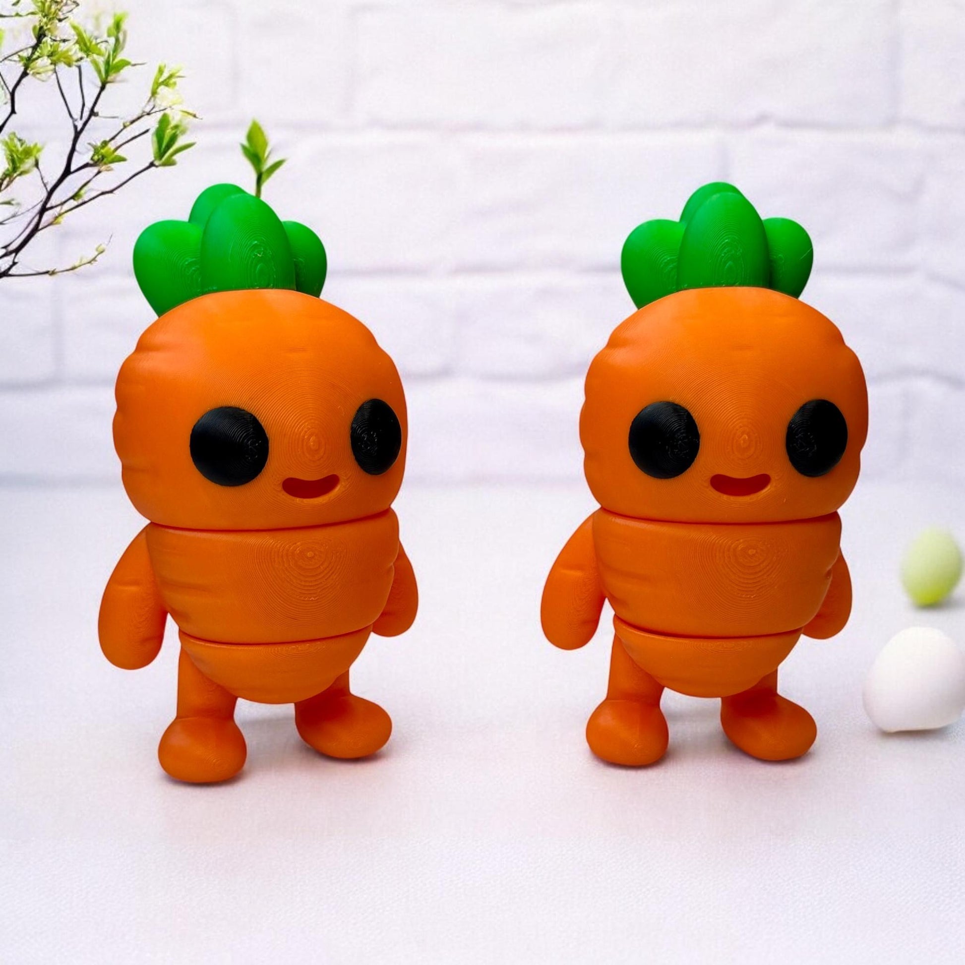 Easter Gift Basket Stuffer Filler Easter Carrot Toy Articulating Flexi Toy 3D Printed Fidget Easter Decoration Gift Desk Buddy Spring Party