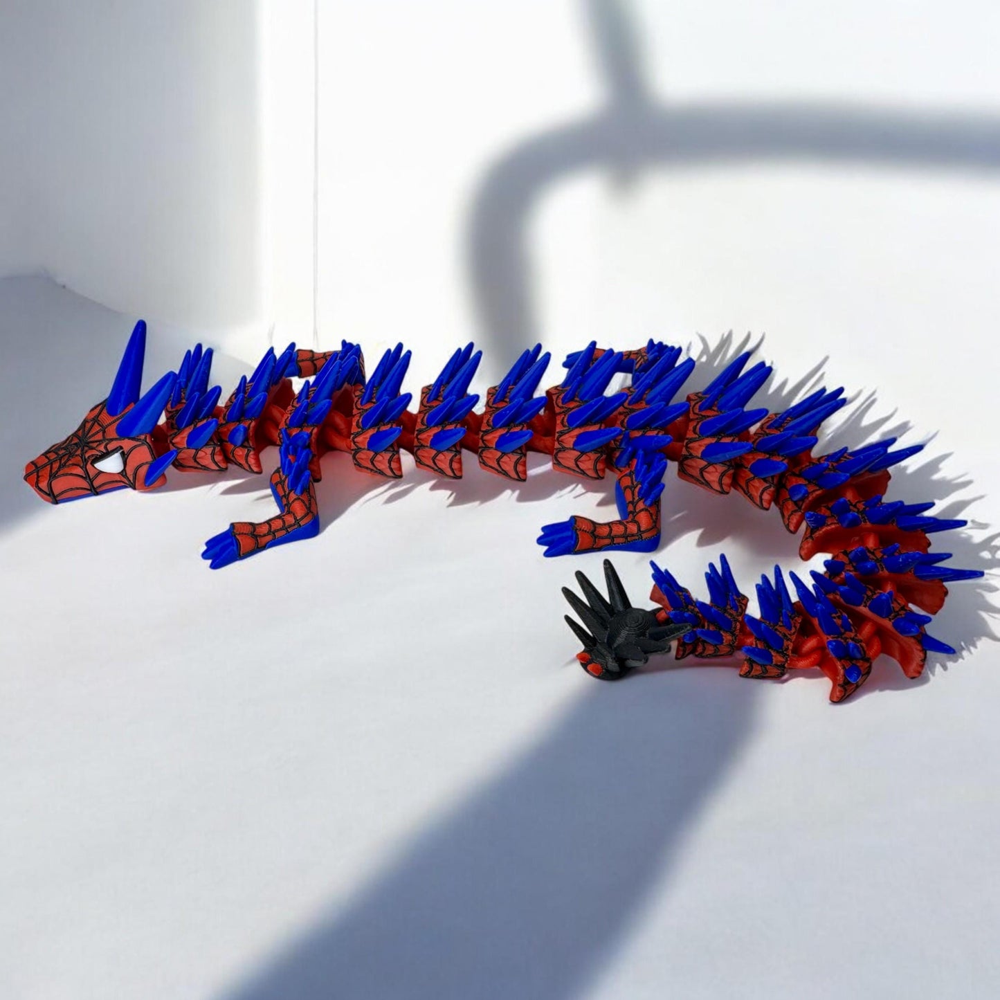 Spider Dragon 3D Printed Articulating Web-Themed Fantasy Fidget Toy Superhero Collectible & Desk Companion Unique Superhero Gift
