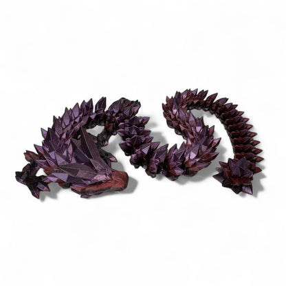 Crystal Dragon 3D Printed Articulated Dragon Figurine Kids Room Decor Handmade Dragon Children Toys Man Cave Game Room Art Figues DnD