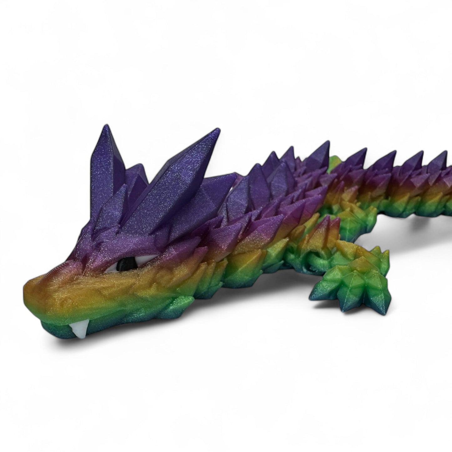 Crystal Dragon 3D Printed Articulated Dragon Figurine Kids Room Decor Handmade Dragon Children Toys Man Cave Game Room Art Figues DnD