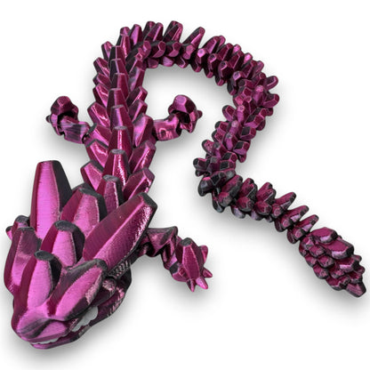 Stone Dragon 3D Printed Articulating Dragon Kids Room Decor Handmade Dragon Children Toys Man Cave Game Room Art Figurines DnD Office Art