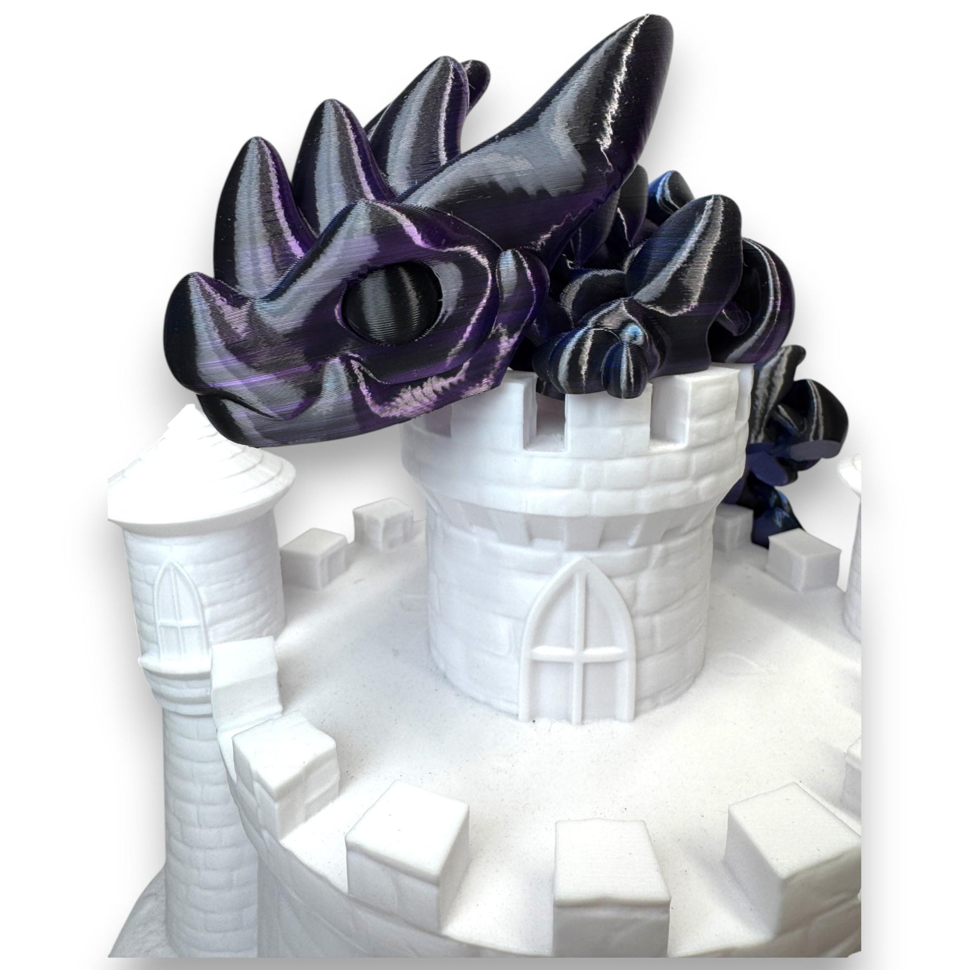 Horned Dragon 3D printed Articulating Dragon Toy Unique Kids Room Decor Handmade Dragon CMan Cave Game Room Art Figurines DnD Office Art