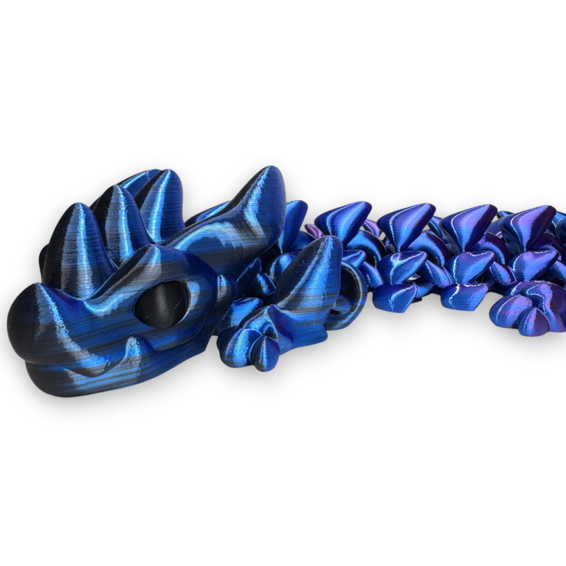 Horned Dragon 3D printed Articulating Dragon Toy Unique Kids Room Decor Handmade Dragon CMan Cave Game Room Art Figurines DnD Office Art