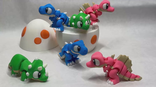 Dinosaur Egg Surprise Toy with 3 Dino Pals Fidget Figures Triceratops, T-Rex, and Spinosaurus Dino Egg Sensory & Educational Gift for Kids