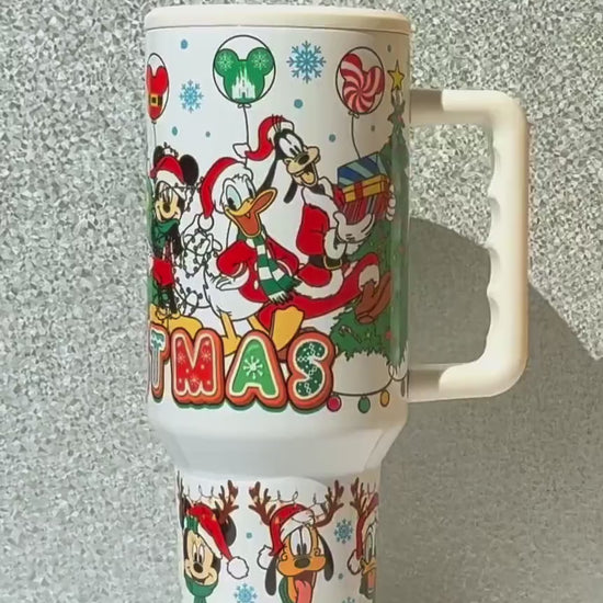 40oz Christmas Tumbler Theme Park Lover Tumbler Cute Christmas Gift Stanley Dup Christmas Gift For Magic Theme Park Lover Mouse Christmas