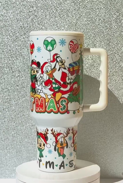 40oz Christmas Tumbler Theme Park Lover Tumbler Cute Christmas Gift Stanley Dup Christmas Gift For Magic Theme Park Lover Mouse Christmas