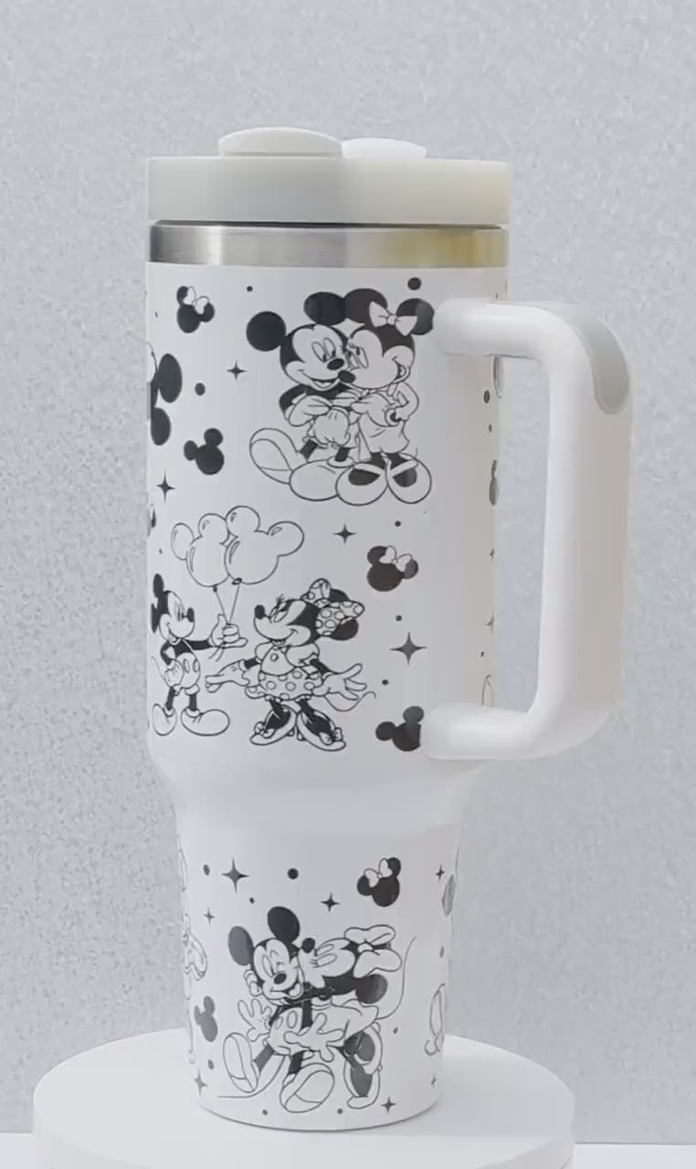 40oz Quencher Theme Park Tumbler CartoonTumbler Magic Theme Park Cute Characters Tumbler Stanley Dup Valentin Day Gift For Theme Park Lover