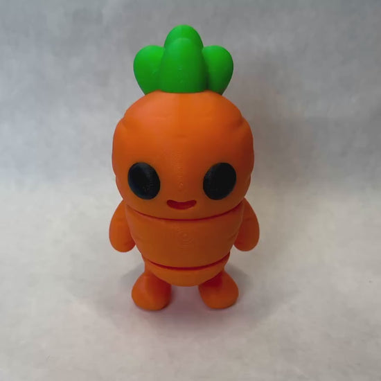 Easter Gift Basket Stuffer Filler Easter Carrot Toy Articulating Flexi Toy 3D Printed Fidget Easter Decoration Gift Desk Buddy Spring Party