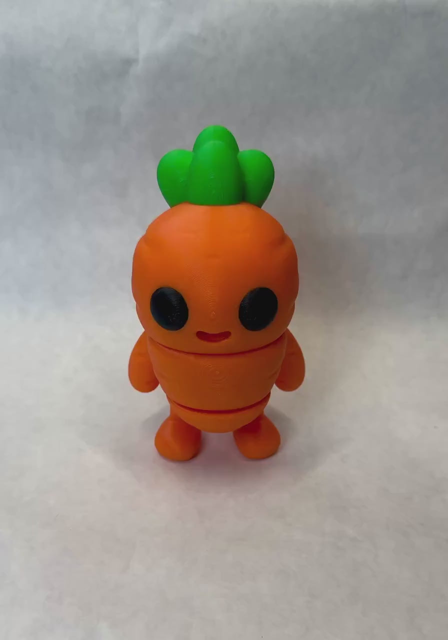 Easter Gift Basket Stuffer Filler Easter Carrot Toy Articulating Flexi Toy 3D Printed Fidget Easter Decoration Gift Desk Buddy Spring Party