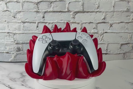 Fiery Xbox Series X/S and PS5 Controller Holder - Vibrant Flame-Inspired Gaming Stand - Perfect Gamer Gift for Console Fans 3D printed