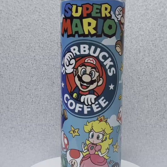 Kids Tumbler Video Game 20oz Tumbler Kids Birthday Gift  Super Mario Bros Tumbler  Coffee Tumbler  Gaming Themed Cup Super Mario