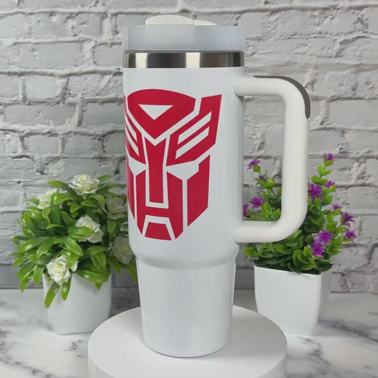 40oz Cartoon Tumbler Retro 80s Stanley Dupe Show off your fandom with this sleek and durable tumbler. Perfect for staying hydrated in style!